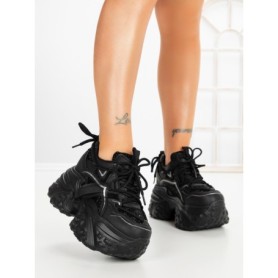 Pantofi Sport Dama cu Platforma 6166-273 BLACK | MEI