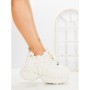 Pantofi Sport Dama cu Platforma 7917-116 WHITE | MEI