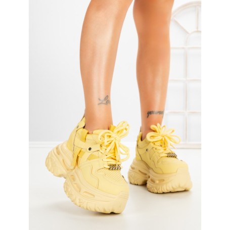 Pantofi Sport Dama cu Platforma 7917-116 YELLOW | MEI