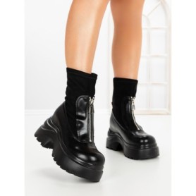 Ghete Dama cu Platforma 8502-1 BLACK | MEI