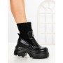 Ghete Dama cu Platforma 8502-1 BLACK | MEI