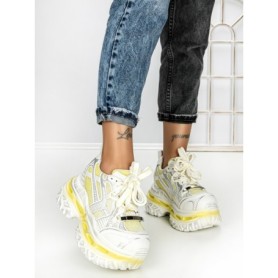 Pantofi Sport Dama cu Platforma 7917-129 YELLOW | MEI