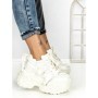 Pantofi Sport Dama cu Platforma 7917-278 WHITE | MEI