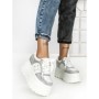 Pantofi Sport Dama cu Platforma 6208-7 SILVER | MEI