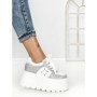 Pantofi Sport Dama cu Platforma 6208-7 SILVER | MEI