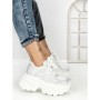 Pantofi Sport Dama cu Platforma 3605-8 WHITE | MEI