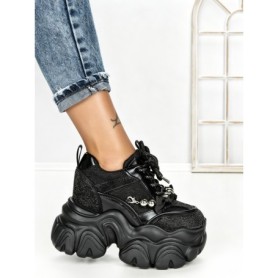 Pantofi Sport Dama cu Platforma 569-18 BLACK | MEI