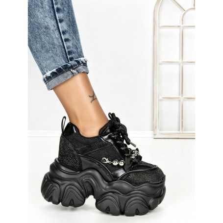 Pantofi Sport Dama cu Platforma 569-18 BLACK | MEI