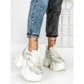 Pantofi Sport Dama cu Platforma 569-18 WHITE | MEI