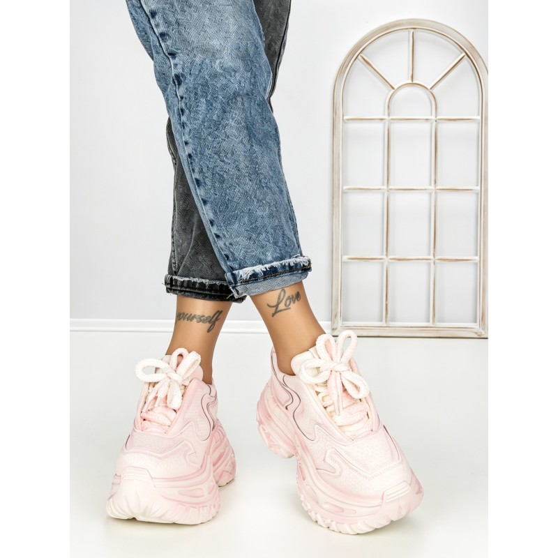 Pantofi Sport Dama cu Platforma 7917-121 PINK | MEI