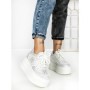 Pantofi Sport Dama cu Platforma 6520 WHITE | MEI