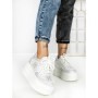 Pantofi Sport Dama cu Platforma 6520 WHITE | MEI
