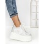 Pantofi Sport Dama cu Platforma 6520 WHITE | MEI
