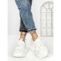 Pantofi Sport Dama cu Platforma 3605-13 WHITE | MEI
