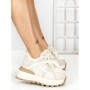 Pantofi Sport Dama din piele naturala 3651 BEIGE | PANTOFUL