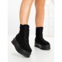 Ghete Dama cu Platforma 3AL77 BLACK | MEI