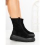 Ghete Dama cu Platforma 5AH66 ALL BLACK | MEI