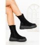 Ghete Dama cu Platforma 5AH66 ALL BLACK | MEI