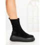 Ghete Dama cu Platforma 5AH66 ALL BLACK | MEI