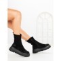 Ghete Dama cu Platforma 5AH66 ALL BLACK | MEI