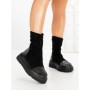 Ghete Dama cu Platforma 5AH66 BLACK-GUNCOLOR | MEI