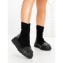 Ghete Dama cu Platforma 5AH66 BLACK-GUNCOLOR | MEI