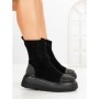 Ghete Dama cu Platforma 5AH66 BLACK-GUNCOLOR | MEI