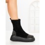 Ghete Dama cu Platforma 5AH66 BLACK-GUNCOLOR | MEI