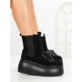Ghete Dama cu Platforma 56WL10 BLACK | MEI