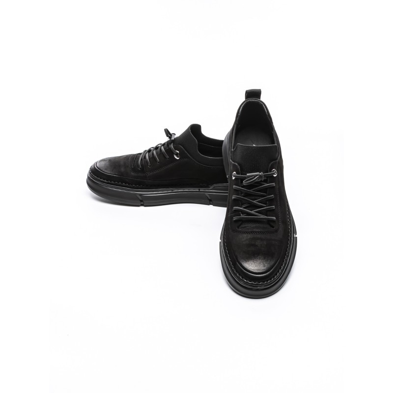 Pantofi Casual Barbati din piele naturala F695 BLACK | ADVANCER