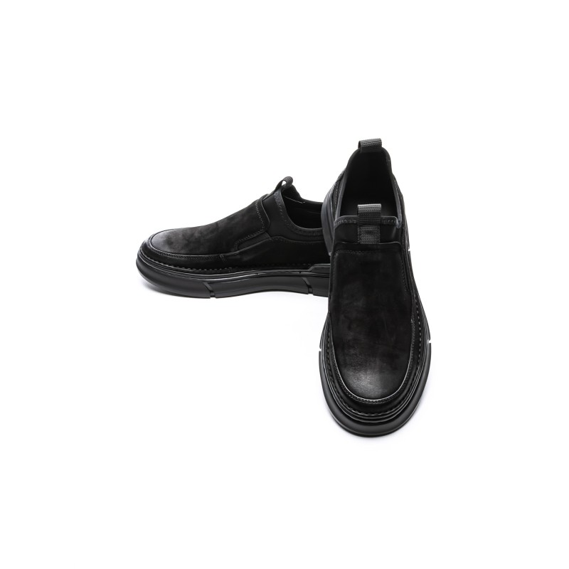 Pantofi Casual Barbati din piele naturala F697 BLACK | ADVANCER
