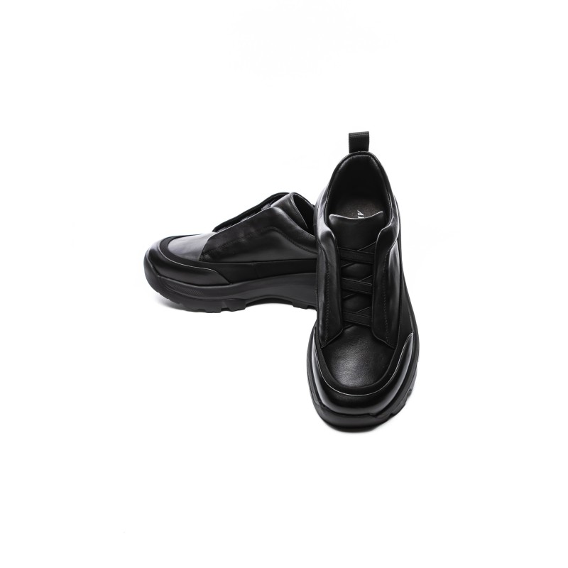 Pantofi Sport Barbati din piele naturala 6718 BLACK | ADVANCER