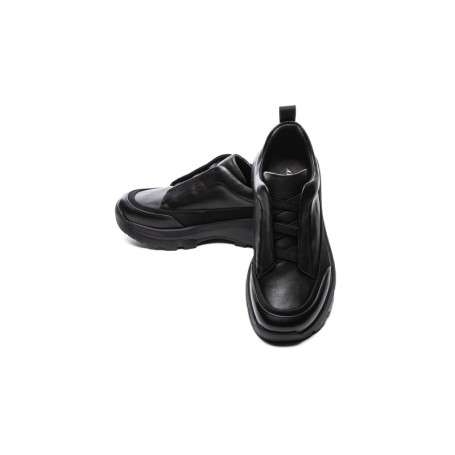 Pantofi Sport Barbati din piele naturala 6718 BLACK | ADVANCER