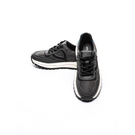 Pantofi Sport Barbati din piele naturala 1010-2 GREY-BLACK | ADVANCER