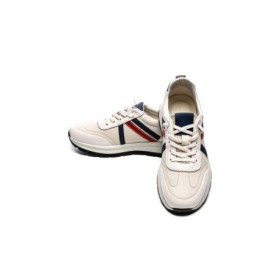 Pantofi Sport Barbati din piele naturala 21835 WHITE-BLUE | ADVANCER