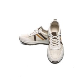 Pantofi Sport Barbati din piele naturala 21835 WHITE-BROWN | ADVANCER