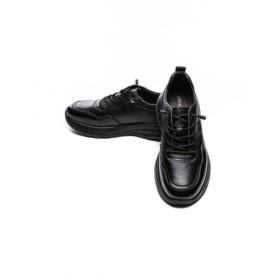 Pantofi Sport Barbati din piele naturala 82080 BLACK | ADVANCER