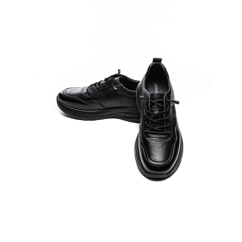 Pantofi Sport Barbati din piele naturala 82080 BLACK | ADVANCER