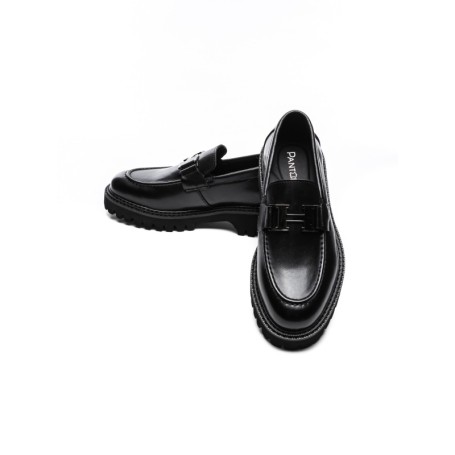 Mocasini Barbati din piele naturala 5NXE65 BLACK | PANTOFUL