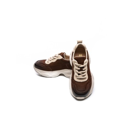 Pantofi Sport Dama din piele naturala 10787 BROWN | FRANCO GERARDO
