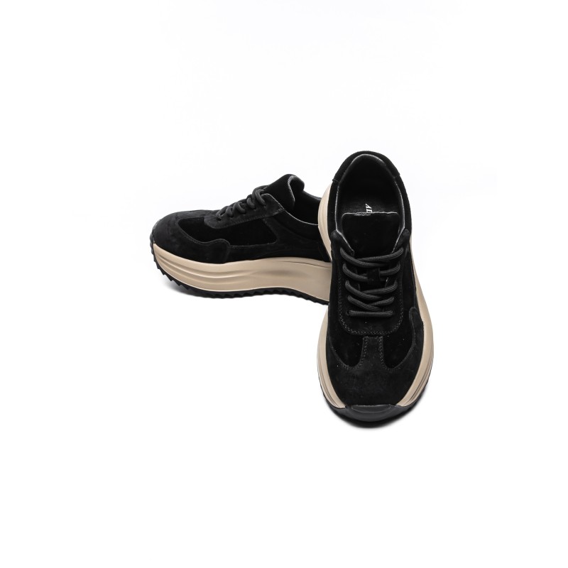 Pantofi Sport Dama din piele naturala 572101 BLACK | ADVANCER