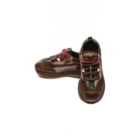 Pantofi Sport Dama din piele naturala A006-1 BROWN-GREEN | ADVANCER