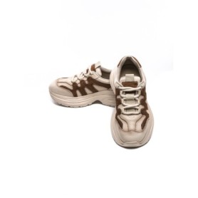Pantofi Sport Dama din piele naturala 8895-2 CREAM-BROWN | ADVANCER