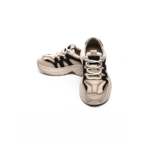 Pantofi Sport Dama din piele naturala 8895-2 CREAM-BLUE | ADVANCER