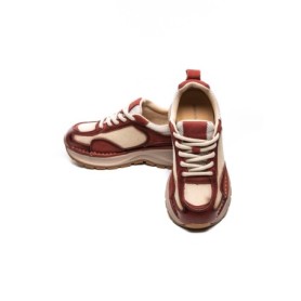 Pantofi Sport Dama din piele naturala A10018 CREAM-RED | ADVANCER