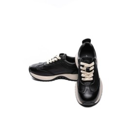Pantofi Sport Dama din piele naturala 3708-1 BLACK | ADVANCER