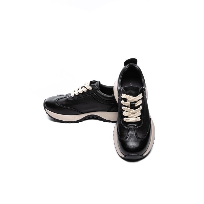 Pantofi Sport Dama din piele naturala 3708-1 BLACK | ADVANCER