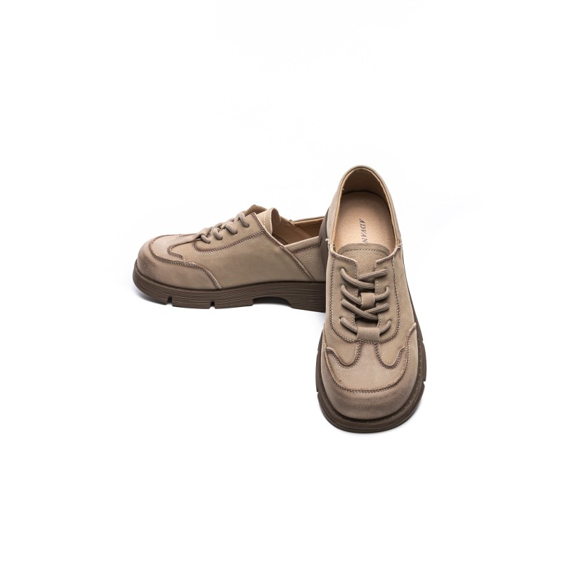 Pantofi Casual Dama din piele naturala 6886 CREAM | ADVANCER