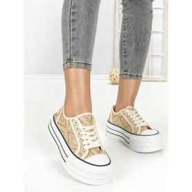Tenisi Dama 806-4C BEIGE | RED JIN