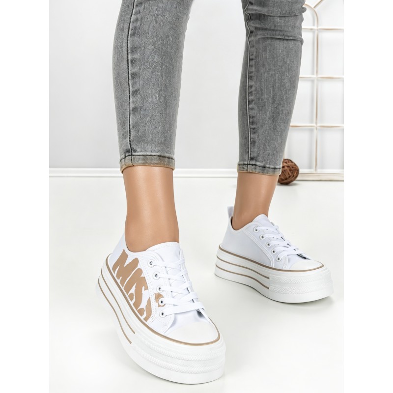 Tenisi Dama 810-4C WHITE-BEIGE | RED JIN
